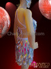 Silver Latin Ballroom Strap Diva Dress With Iridescent Sequins