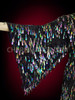 Iridescent Black Teardrop Sequin Drag  Queen Wing Dress