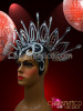 Silver Pageant Queen Drag Queen Crown Head Piece Headdress