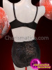 Stunning Rainbow Sequined Black Bra Top And Short Hot Pants