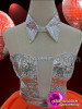Silver And Orange Sexy Thigh Length Drag Queen Dance Costume Skirt