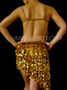 Sexy Gold Shiny Sequin Fringe Latin Dress