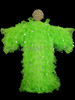Neon Green Ruffle Organza Drag Queen Coat