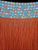 Crystallized Orange Dance Latin Salsa Fringe Off Shoulder Top and Pants