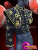 Men’s Gold, Black And Silver Sequin And Crystal Studded Black  Traje Corto Jacket