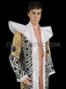 Dramatic Spike Shoulder Sequin Sultan Drag Queen Coat
