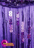 Exotic Bikini Style Halter Purple Glitter Sequined Diva Dance Dress With Fringes