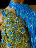 Blue Gold Sequin Dance Dress