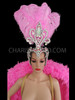 Pink Drag Queen Large Feather Boa Backpack Headdress