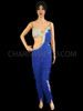 Royal blue Crystallized Dance Latin Salsa Fringe Criss Cross Pants