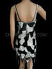Black Silver  Patchwork Sequin Latin Dance Dress