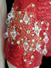 Red Shimmering Beaded Sequined Diva Catsuit