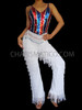 Stylish Gorgeous Sequined Appealing Delightful 4Th Of July Pants