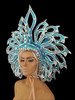 Blue Exquisite Striking Outstanding Showgirl Diva Headdress