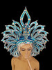 Blue Exquisite Striking Outstanding Showgirl Diva Headdress