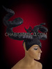 Stunning Black Maleficent-Inspired Horn Headdress With Black Sequins