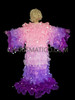 Pink Purple Gradient Organza Ruffled Drag Queen's Showtime Coat