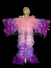 Pink Purple Gradient Organza Ruffled Drag Queen's Showtime Coat