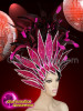Stunning Fuchsia Diva Showgirl Feather Headdress