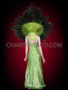 Sensational Sequin Gown with Large Feather Backpack and Headdress Costume Set