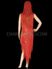 'Take Me Home' Red  Fringed Wig And Red Sequin Cher Dress