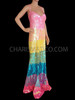 Multi Coloured Drag Queen Sequinned Long Gown
