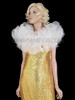 Champagne Gold Sequinned Ruffled Drag Queen Diva Gown