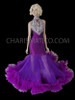 Diva Purple Drag Queen Pageant Gown With Purple Sequins And Silver Details