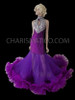 Diva Purple Drag Queen Pageant Gown With Purple Sequins And Silver Details