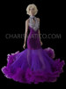 Diva Purple Drag Queen Pageant Gown With Purple Sequins And Silver Details