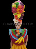 Diva Fruit Costume Set With Yellow Skirt, Fruit Headdress And Top With Silver Sequins