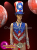 Diva Independence Day Silver, Blue And Red Sequinned Costume Set