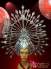 The Shining Silver Lining Crown Drag Queen Diva Headdress