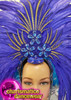 Royal Blue Feather Diva Drag Queen Show Girl Headdress