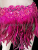 Fuchsia And Black Feather Showgirl Diva Costume Set