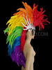 Gay Pride LGBT Rainbow Large Mohawk Headdress