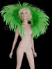 Lime Green Diva Sequinned Samba Dance Feather Backpack
