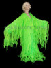 Neon Green Drag Queen Ruffled Show Girl Tissue Coat