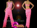 Pink Diva Sequinned Latin Fringed Show Girl Pants