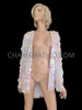 Gorgeous Pearl White Unisex Sequin Tailback Jacket Coat