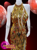 Gold Coloured Charismatic Designer Long Dress For Party Wear