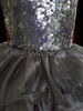 Dazzling Black Tape Gown With Beautifully Ruffled Floral Bottom