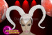 The Bright White Taurus Design Headdress With Spindled Robes