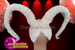 The Bright White Taurus Design Headdress With Spindled Robes