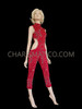 Red Coloured Britney Spears Catsuit With Rich Detailing