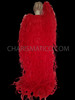 Red Tissue Drag Queen Ruffled Coat With Sequin