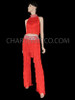 Red Salsa Latin Fringe Dance Pants and Turtle Top