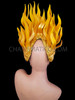 Gold  Fire Cabaret Foam Headdress