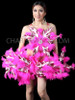 Fuchsia Burlesque Extravagant Feather Dress