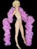 Lavender Showgirl Ruffle Boa With Lavender Trim